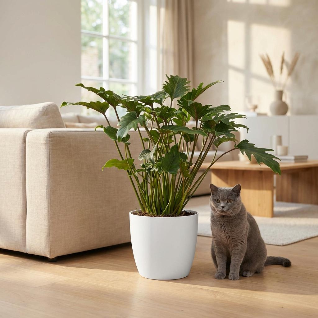 Green boutiQ - Kamerplant - Philodendron - Philodendron Xanadu - Groen - Weinig onderhoud - 1 Plant - Pot 19cm - Hoogte 60cm