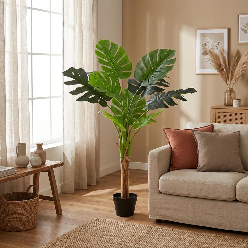 Monstera deliciosa artificielle h120cm