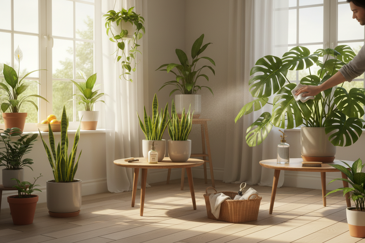 Nettoyage de printemps : pourquoi et comment dépoussiérer ses plantes ?