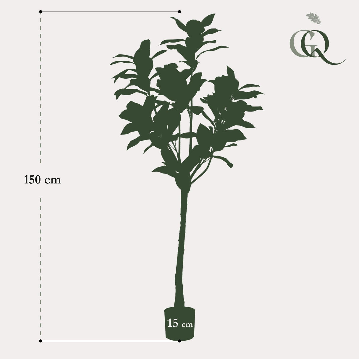 Livraison plante Magnolia Grandiflora plante artificielle - h150cm, Ø15cm