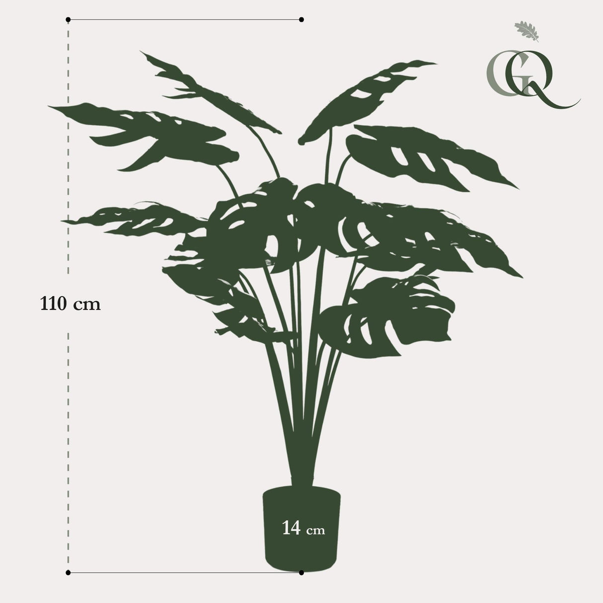 Livraison plante Monstera Deliciosa plante artificielle - h110cm, Ø13cm