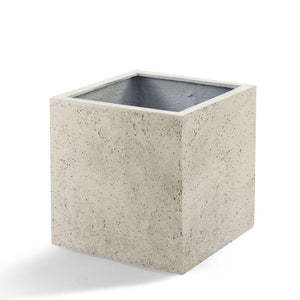 Antik hvid terninggryde 40 cm