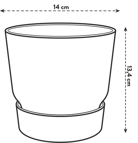 Livraison plante Pot elho Greenville Rond vert 14 cm