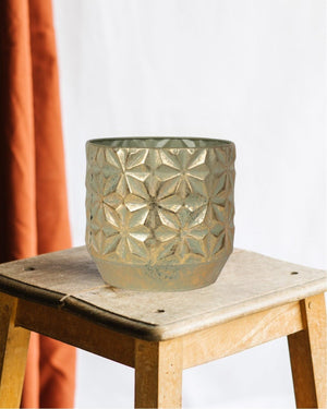 Skinnende Guld Linske Potte 21 cm