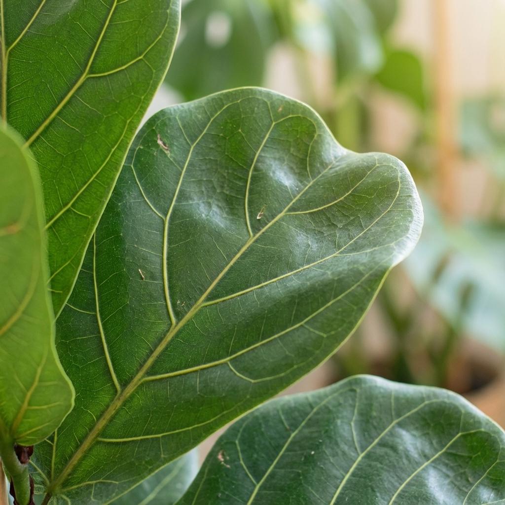 Green boutiQ - Kamerplant - Vioolbladplant - ficus Lyrata - Groen - Weinig onderhoud - 1 Plant - Pot 21cm - Hoogte 75 - 85cm
