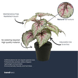Begonia artificiel h26cm pot inclus
