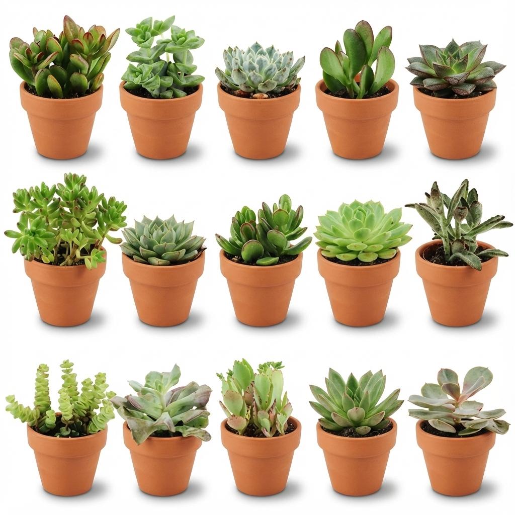 Mini Cactus & Succulente x15 - Pot terracota inclus