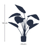 Strelitzia artificiel en pot h120cm