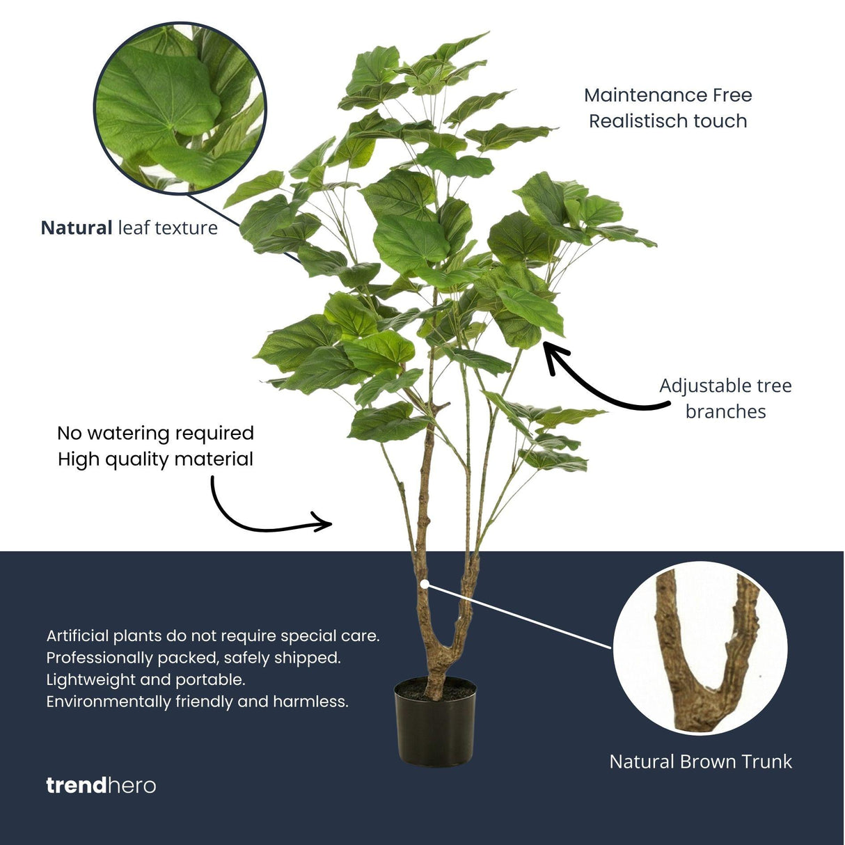 ficus Umbrella artificiel h125cm