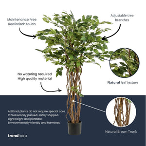 ficus liane arbuste artificiel h140cm