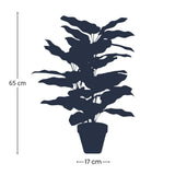 Calathea makoyana artificiel en pot h65cm