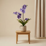 Orchidee Vanda violet artificiel h60cm pot inclus
