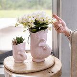 Kolibri orkideer | Witte orkidé 'Nazaré' + Fiskegryde pink - potmaat Ø9cm | bloeiende kamerplant - vers van de kweker